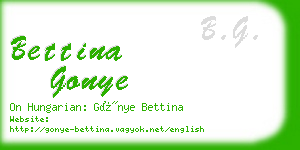 bettina gonye business card